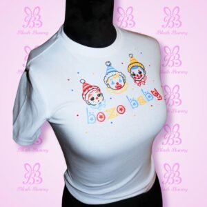 Blush Bunny x Doe Eyes -‘Bozo Baby’ Baby Tee