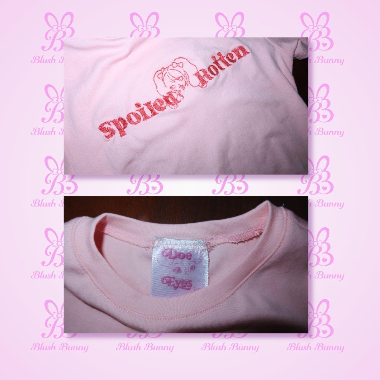 Blush Bunny x Doe Eyes -‘Spoiled Rotten’ Baby Tee - Image 5