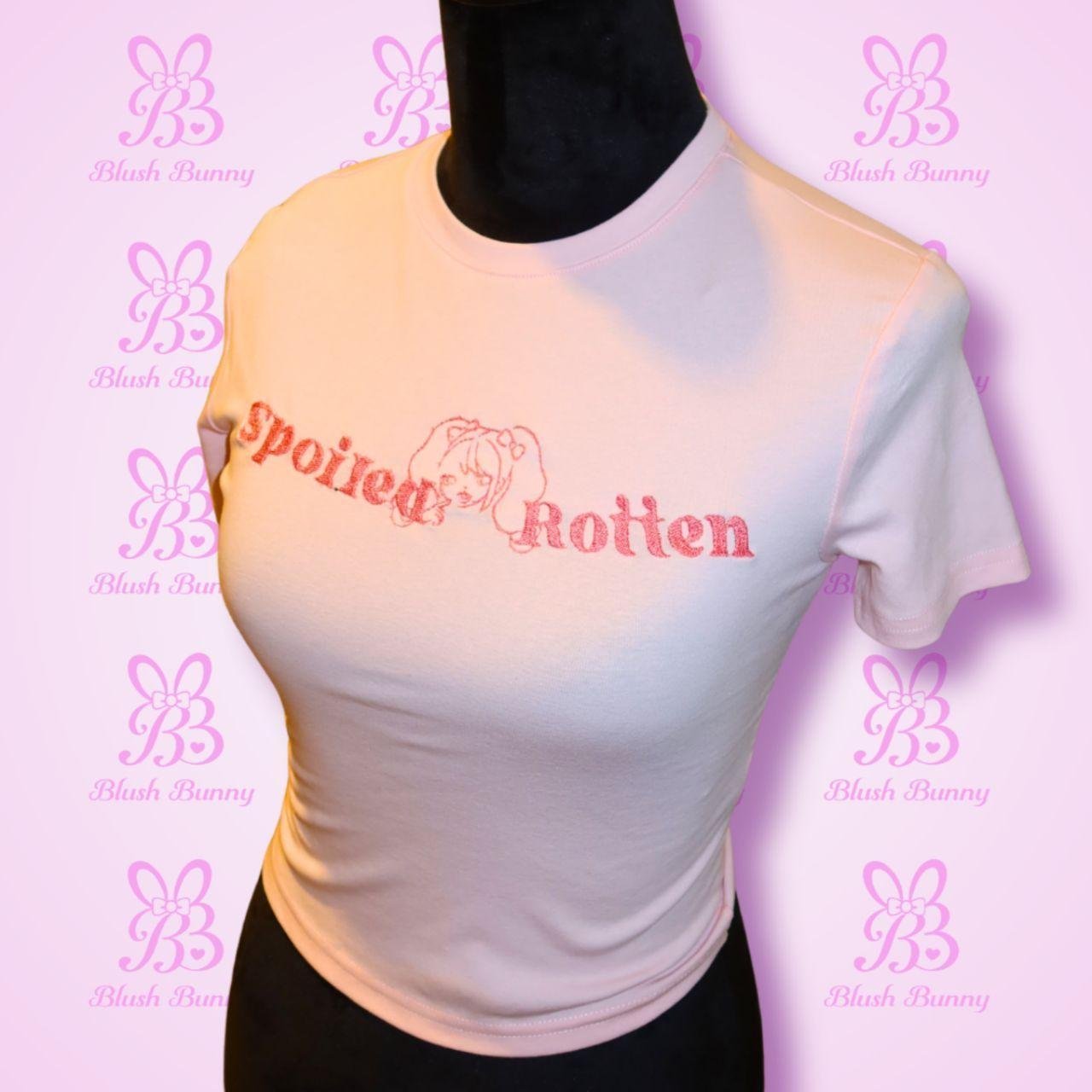 Blush Bunny x Doe Eyes -‘Spoiled Rotten’ Baby Tee - Image 2