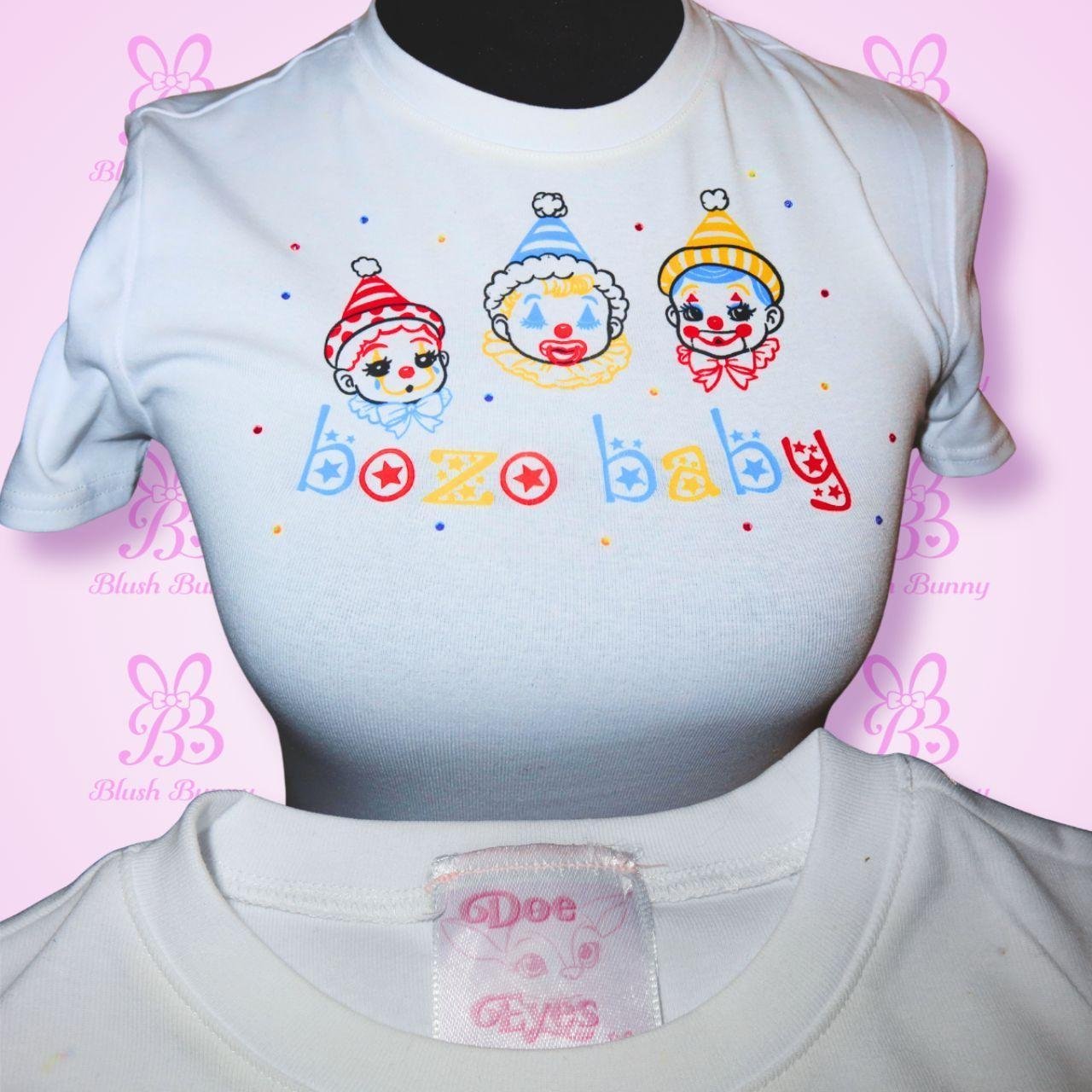 Blush Bunny x Doe Eyes -‘Bozo Baby’ Baby Tee - Image 4