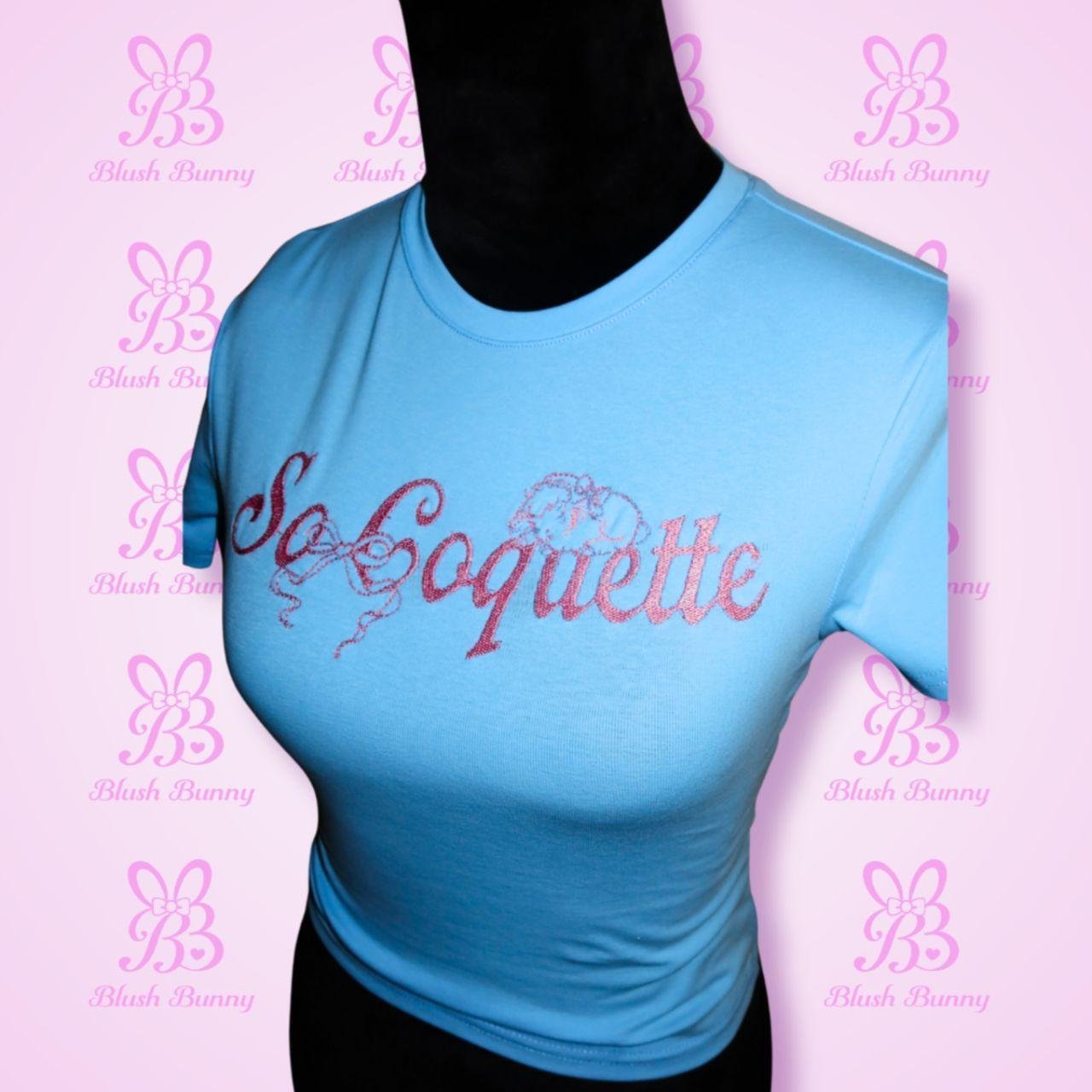 Blush Bunny x Doe Eyes – “So Coquette” Baby Tee - Image 3