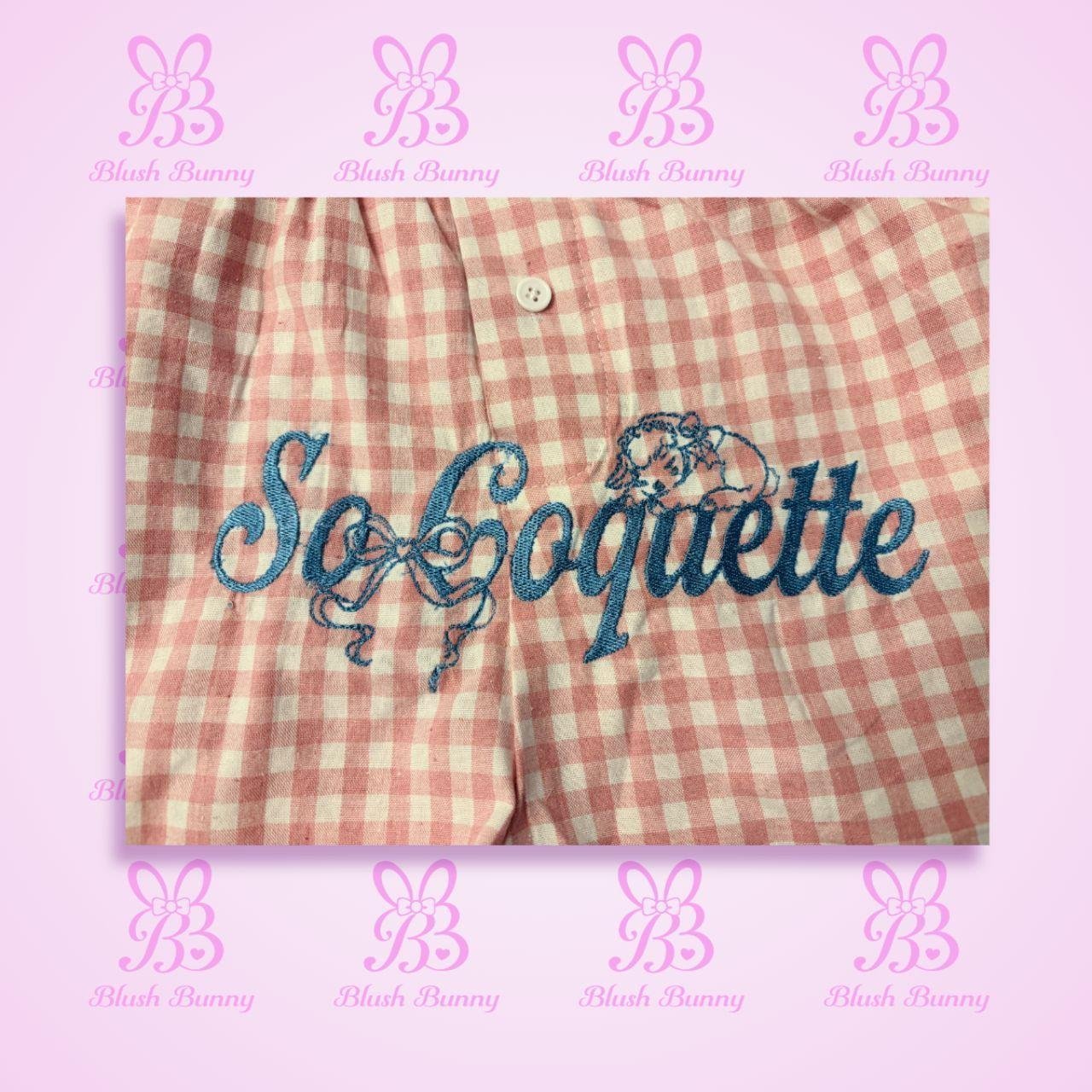 Blush Bunny x Doe Eyes -‘So Coquette’ Boxer Shorts - Image 3