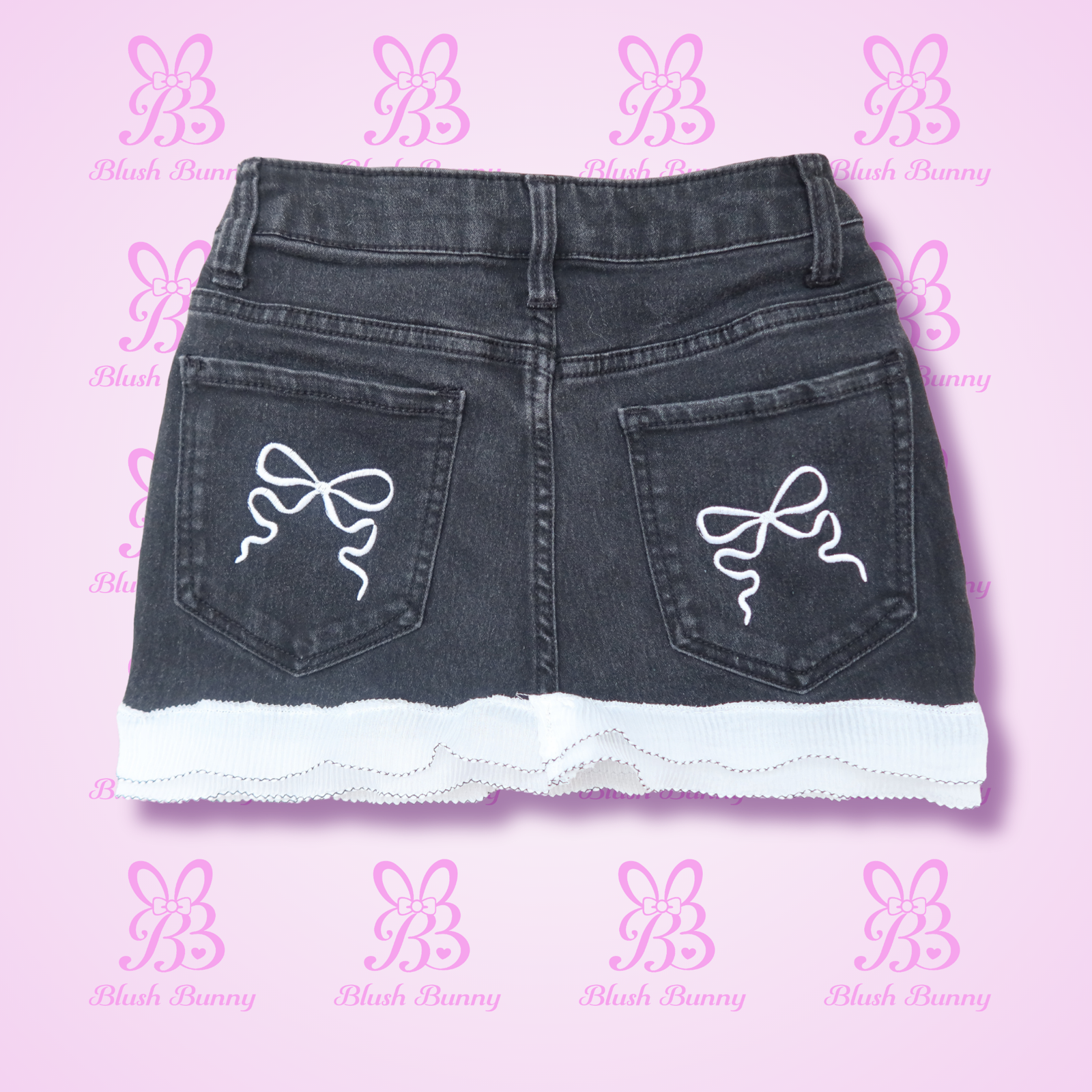 ‘Doe Eyes’ embroidered denim micro skirt - Image 3