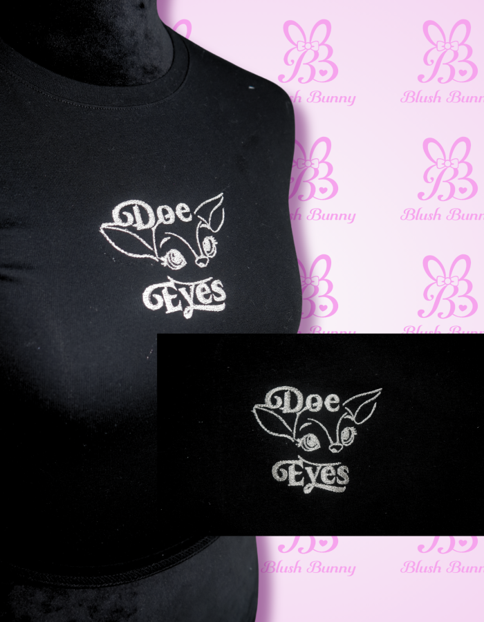 Doe Eyes’ Embroidered Baby Tee