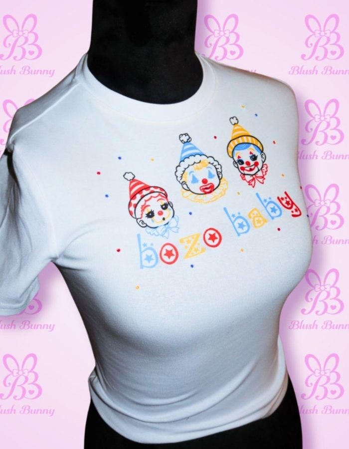 Blush Bunny x Doe Eyes -‘Bozo Baby’ Baby Tee