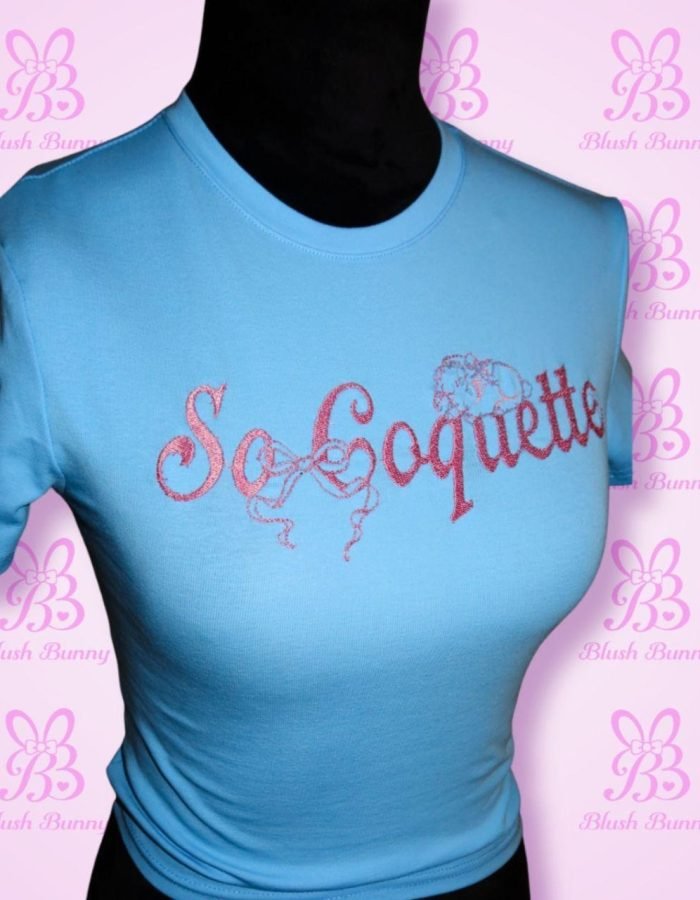 Blush Bunny x Doe Eyes – “So Coquette” Baby Tee